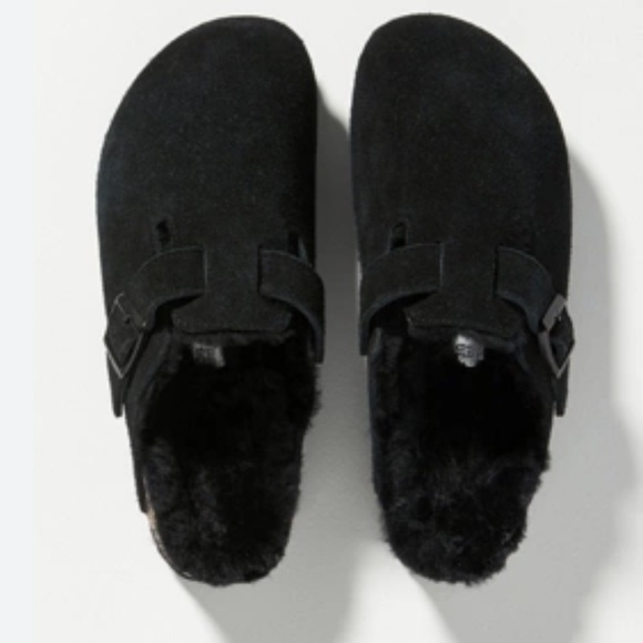 Birkenstock Shearling Lined Boston Clogs - Picture 1 of 6